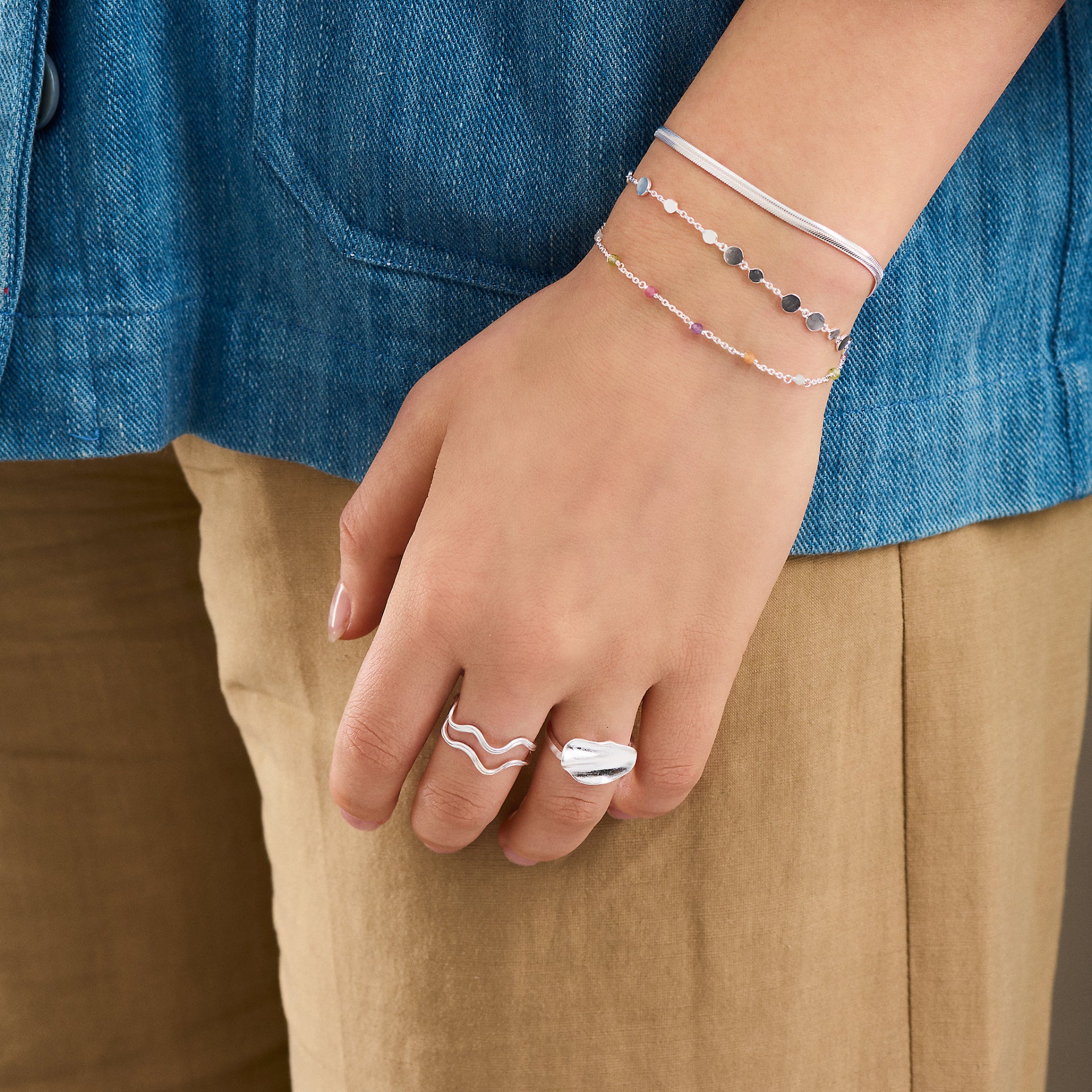 Rainbow armbånd - forgyldt